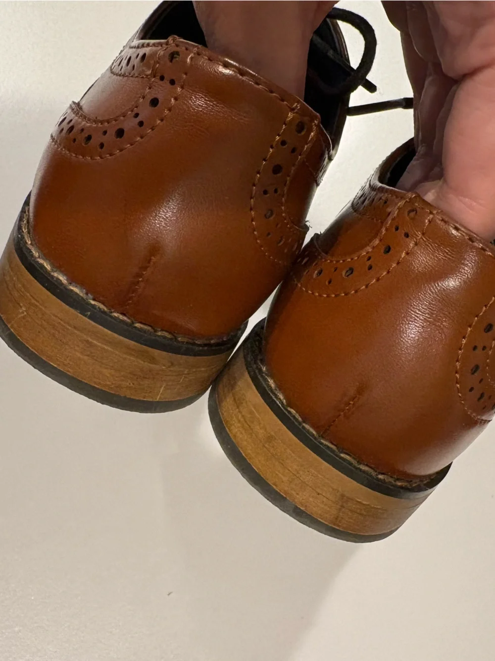 Bruno Marc || Prince Classic Oxfords Wingtip Dress Shoes Cognac Tan Brown